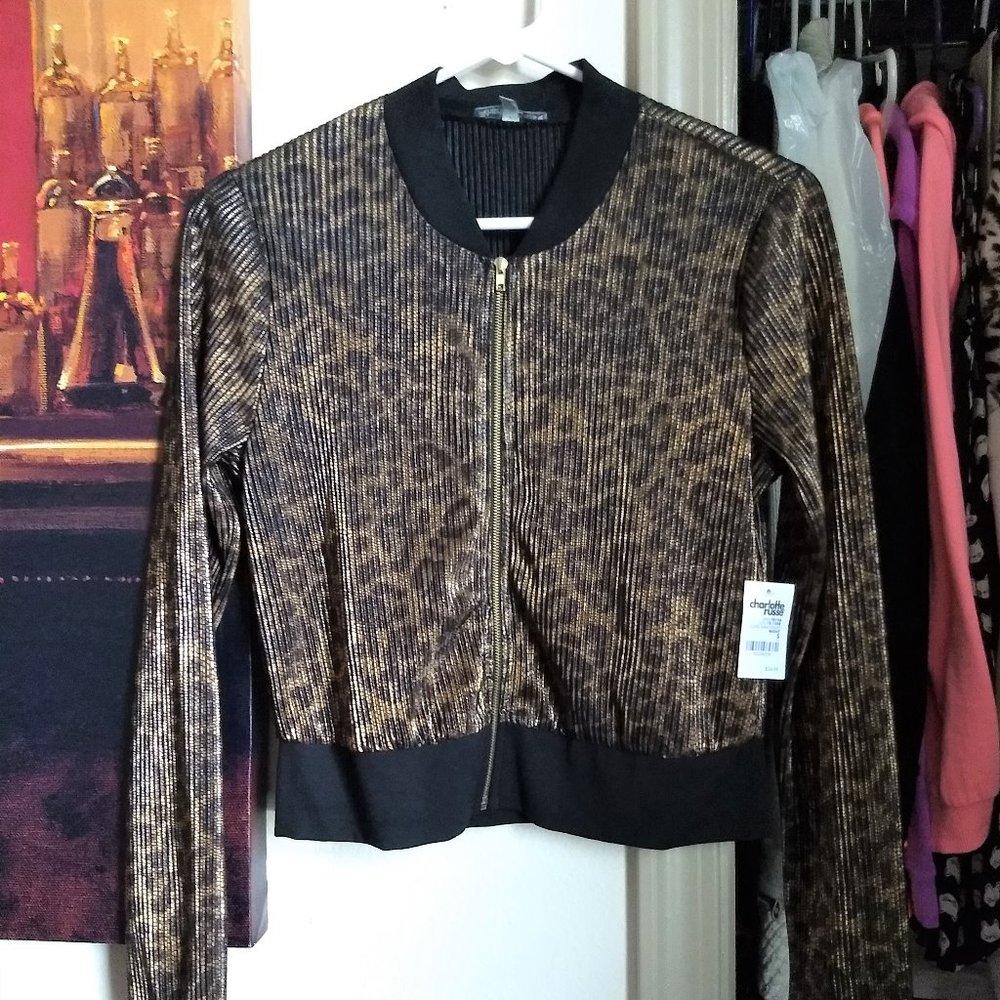 😻 Leopard Print Jacket Zip Up Light Weight